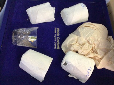 Lot 222 - THREE BOXED PAIRS OF EDINBURGH CRYSTAL THISTLE PATTERN WINE GLASSES