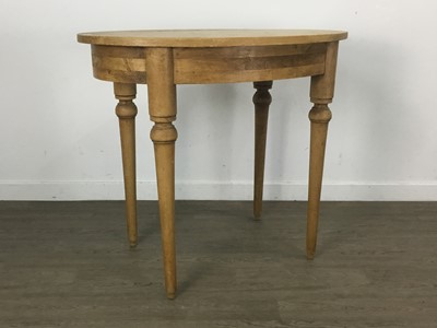 Lot 237 - SMALL PRIMITIVE PINE DINING TABLE AND SET OF FOUR CHAIRS