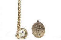 Lot 398 - VICTORIAN LOCKET of oval form, with shield...