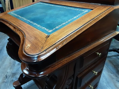 Lot 292 - VICTORIAN STYLE DAVENPORT DESK