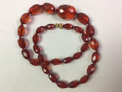 Lot 341 - GROUP OF AMBER BEADS