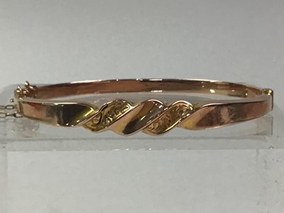 Lot 342 - NINE CARAT GOLD BANGLE