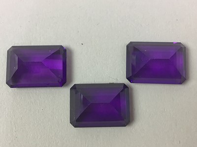 Lot 367 - GROUP OF AMETHYST STONES