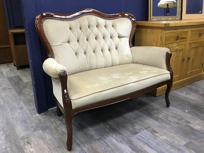 Lot 303 - FRENCH STYLE MAHOGANY SETTEE