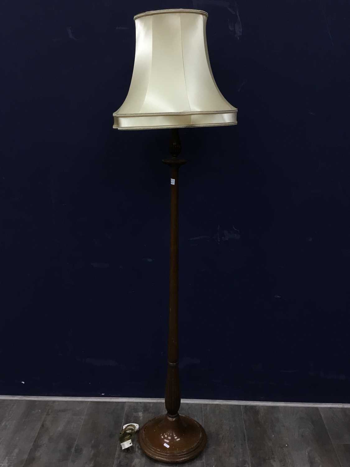 Lot 307 - MAHOGANY STANDARD LAMP