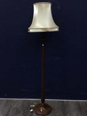 Lot 307 - MAHOGANY STANDARD LAMP