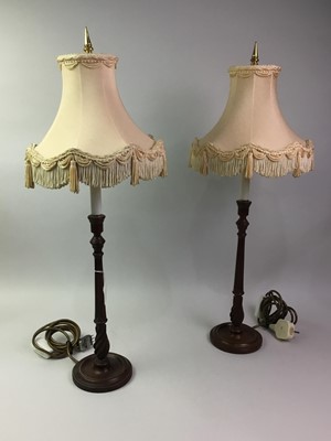 Lot 307 - MAHOGANY STANDARD LAMP