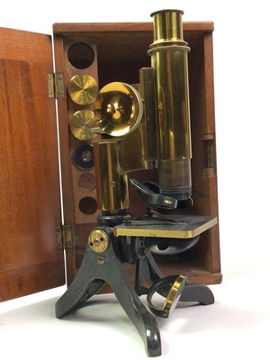 Lot 311 - BRASS MICROSCOPE