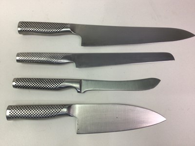 Lot 312 - PART SET JAPANESE  GLOBAL YOSHIKIN KNIVES