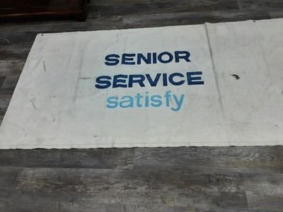 Lot 313 - LARGE CANVAS CIGARETTE ADVERTISING BANNER