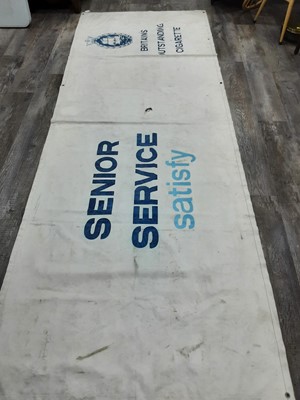 Lot 313 - LARGE CANVAS CIGARETTE ADVERTISING BANNER