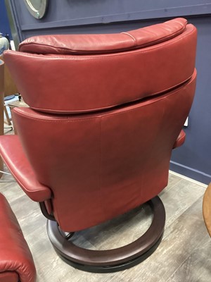 Lot 22 - EKORNES, PAIR OF 'STRESSLESS' RECLINER SWIVEL ROCKERS