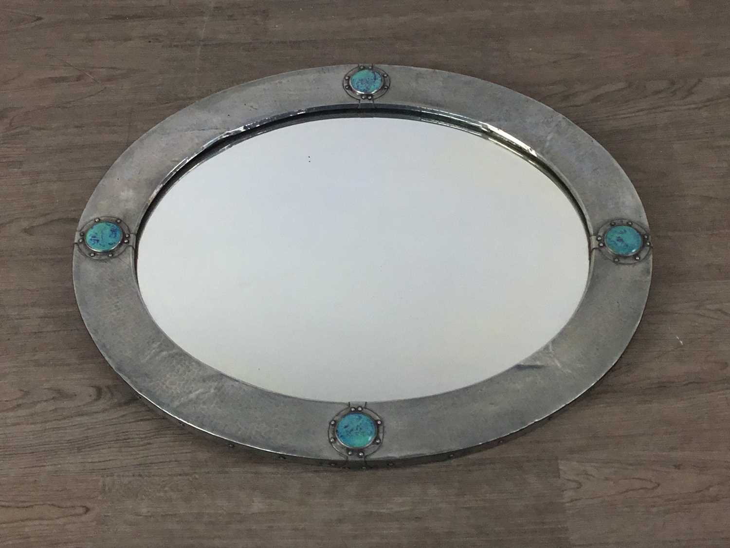 Lot 31 - LIBERTY & CO, ARTS & CRAFTS PEWTER WALL MIRROR