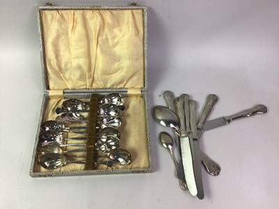 Lot 397 - COLLECTION OF WHITE METAL AND SILVER PLATED FLATWARE
