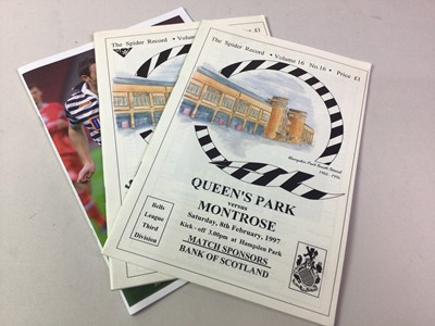 Lot 409 - QUEEN'S PARK F.C., COLLECTION OF PROGRAMMES