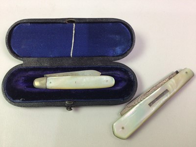 Lot 420 - TWO MOTHER OF PEARL POCKET KNIVES