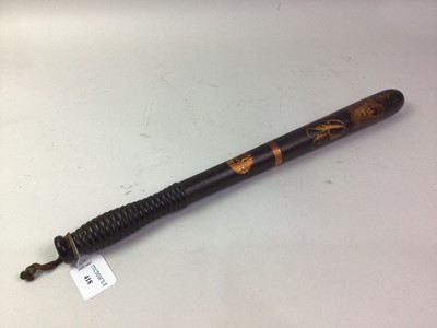 Lot 418 - POLICEMAN'S VICTORIAN WOODEN TRUNCHEON