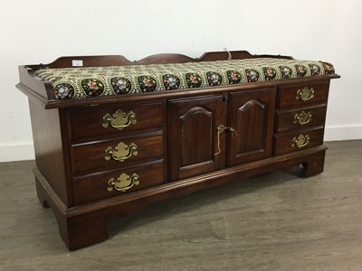 Lot 443 - CANADIAN STAINED WOOD BLANKET CHEST