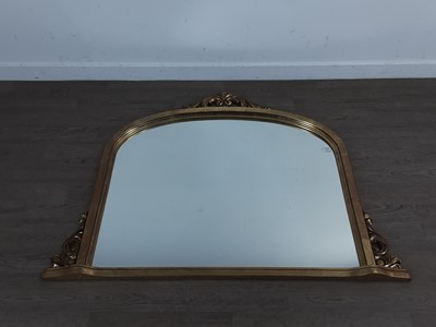 Lot 444 - REPRODUCTION GILT OVERMANTEL MIRROR