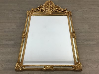 Lot 445 - REPRODUCTION ORNATE GILT MIRROR