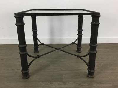 Lot 451 - PAIR OF METAL SIDE TABLES