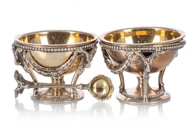 Lot 1256 - PAIR OF VICTORIAN NEO-CLASSICAL SILVER OPEN SALTS