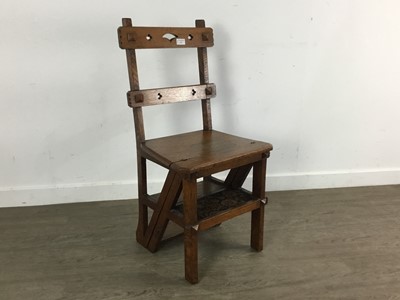 Lot 98 - OAK LIBRARY CHAIR