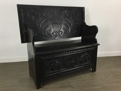 Lot 492 - OAK MONK'S BENCH