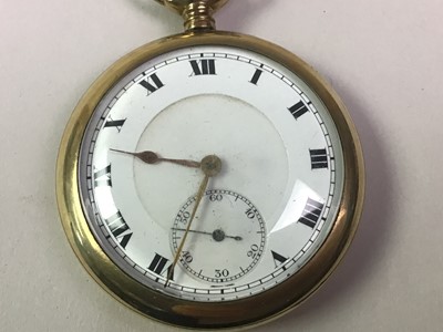 Lot 541 - ROLLED GOLD POCKET WATCH