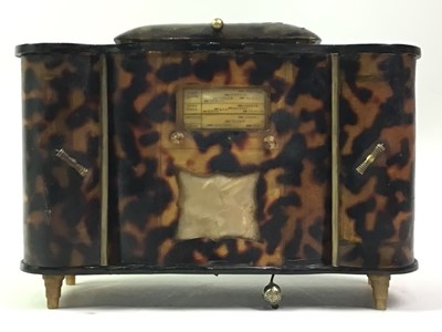 Lot 549 - TORTOISESHELL MUSIC BOX