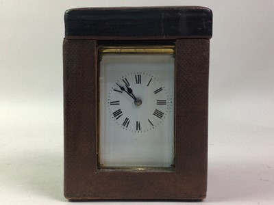 Lot 550 - BRASS CARRIAGE CLOCK