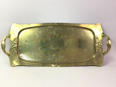 Lot 554 - JOSEPH SANKEY & SONS BRASS ART NOUVEAU TRAY