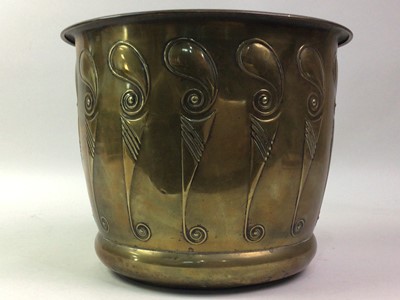 Lot 555 - ARTS AND CRAFTS BRASS PLANTER