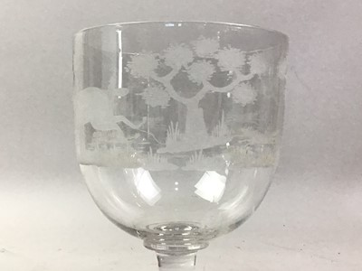 Lot 582 - GLASS GOBLET OF LARGE PROPORTIONS