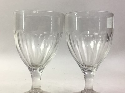 Lot 589 - PAIR OF GLASS RUMMERS