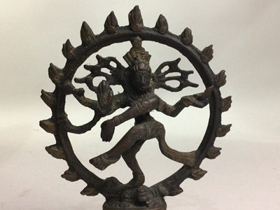 Lot 581 - BRASS FIGURE OF SHIVA