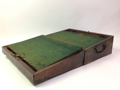 Lot 600 - VICTORIAN MAHOGANY WRITING SLOPE