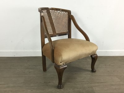 Lot 606 - WALNUT ARMCHAIR