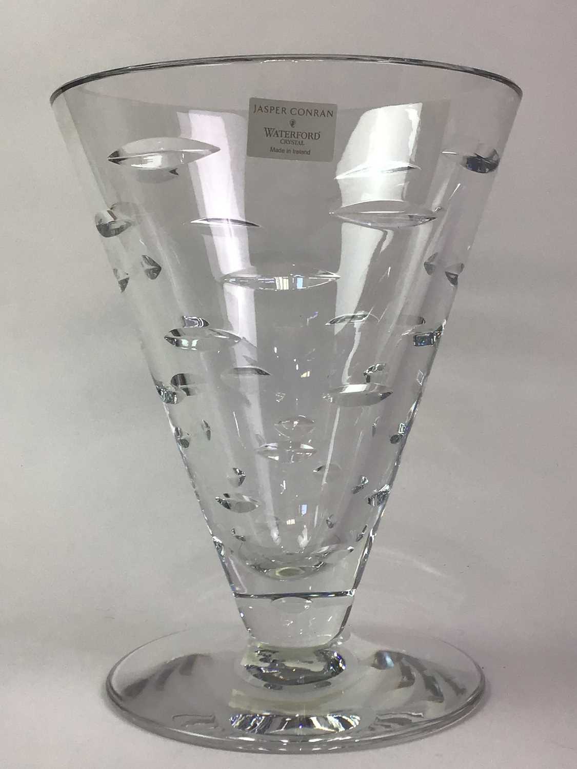 Lot 21 - TWO WATERFORD CRYSTAL JASPER CONRAN VASES