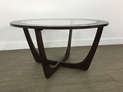 Lot 95 - MAHOGANY GLASS TOPPED COFFEE TABLE