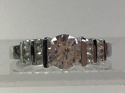 Lot 119 - GROUP OF TWENTY TWO SILVER AND GEM SET RINGS