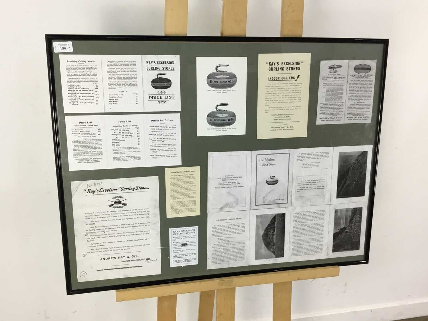 Lot 180 - GROUP OF CURLING STONE ITEMS