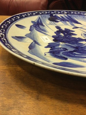 Lot 836 - CHINESE BLUE AND WHITE CHARGER