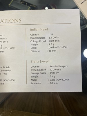 Lot 51 - THE GREAT WAR 1914 - 1918 GOLD COIN SET