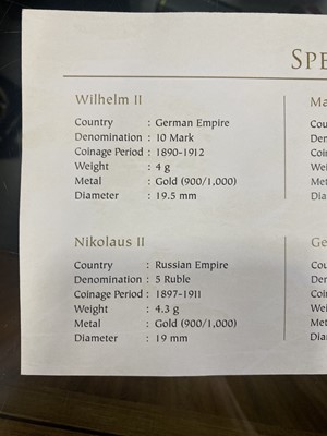 Lot 51 - THE GREAT WAR 1914 - 1918 GOLD COIN SET