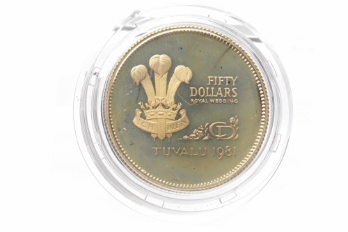 Lot 511 - GOLD PROOF TUVALU $50 FIFTY DOLLAR COIN DATED...