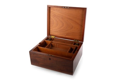 Lot 1416 - MAHOGANY PORTABLE WRITING BOX