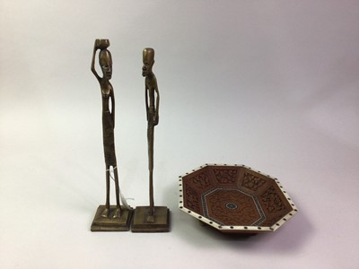 Lot 211 - PAIR OF AFRICAN BRONZE FIGURES