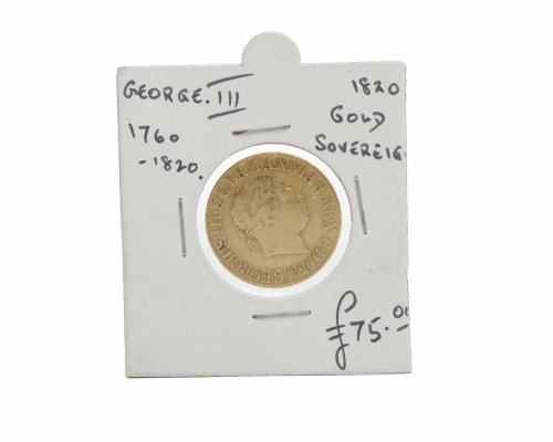 Lot 516 - GOLD SOVEREIGN DATED 1820