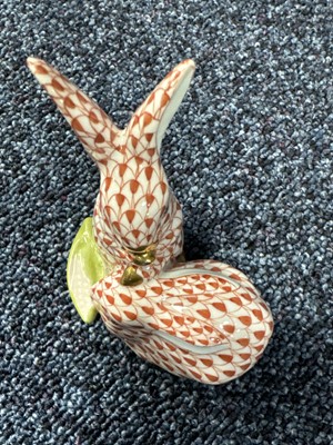 Lot 1419 - HEREND GROUP OF TWO RABBITS AND OTHERS